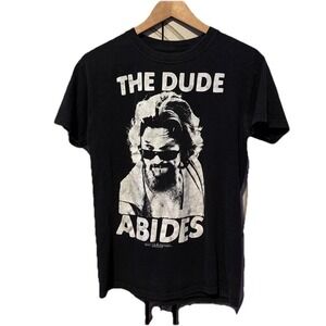 The Big Lebowski The Dude Abides black cotton T-shirt #TheBigLebowski